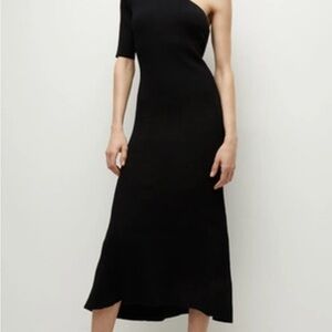 Elegant Black One-Shoulder Dress